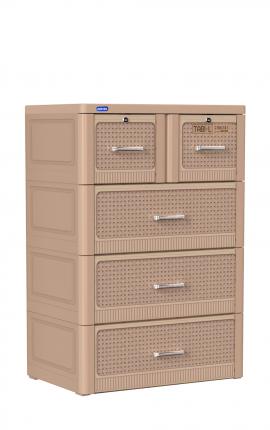 Tủ nhựa Tabi L 4 tầng - Nâu